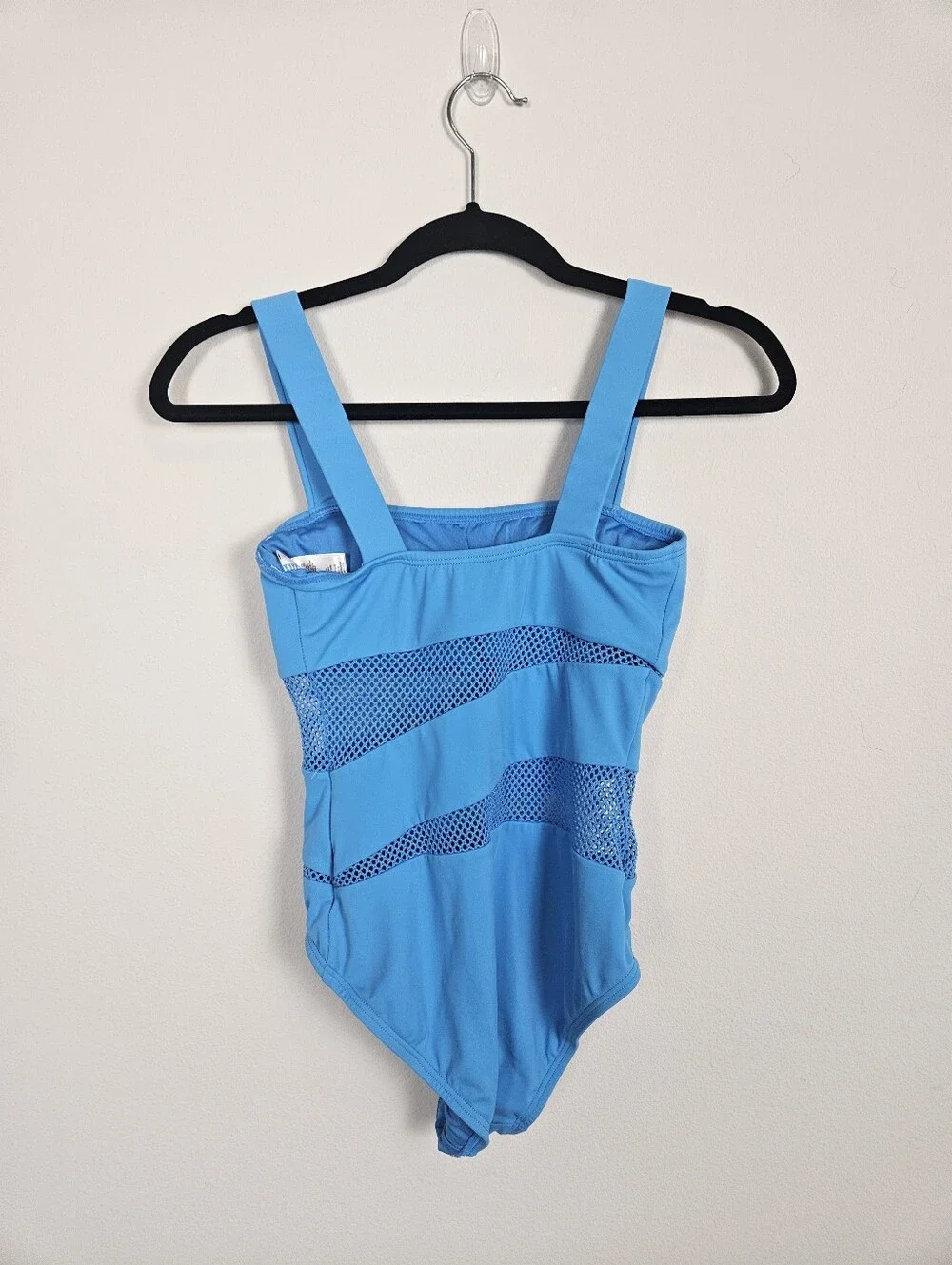 DKNY Blue Mesh One Piece Swimsuit - Picture 4 of 6